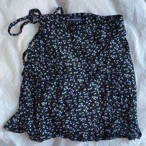 Brandy Melville floral wrap skirt